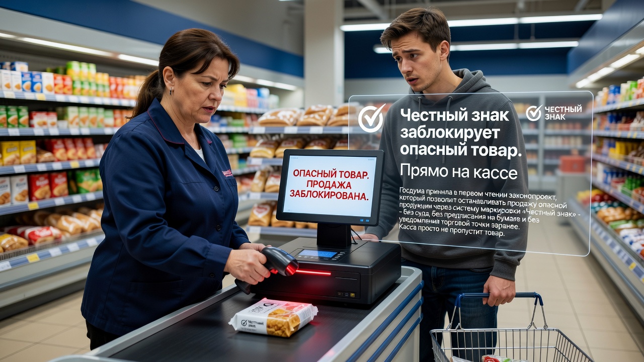 Честный знак заблокирует опасный товар. Прямо на кассе